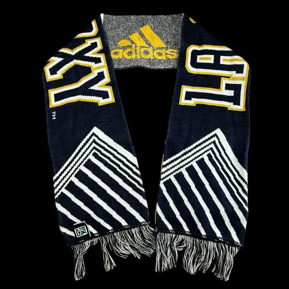 LA Galaxy MLS Adidas Scarf Navy Gold White Soccer Football‎